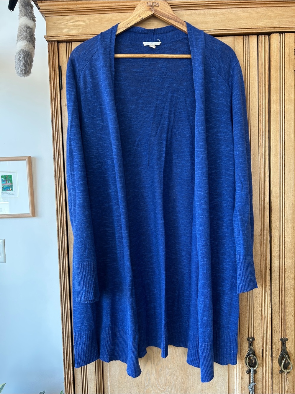 Eileen Fisher Blue linen/cotton cardigan